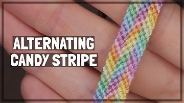 Alternating Candy Stripe Friendship Bracelet Tutorial [CC]