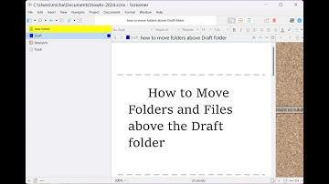 Scrivener Tutorial: How to Move a Folder or File above the Draft Folder