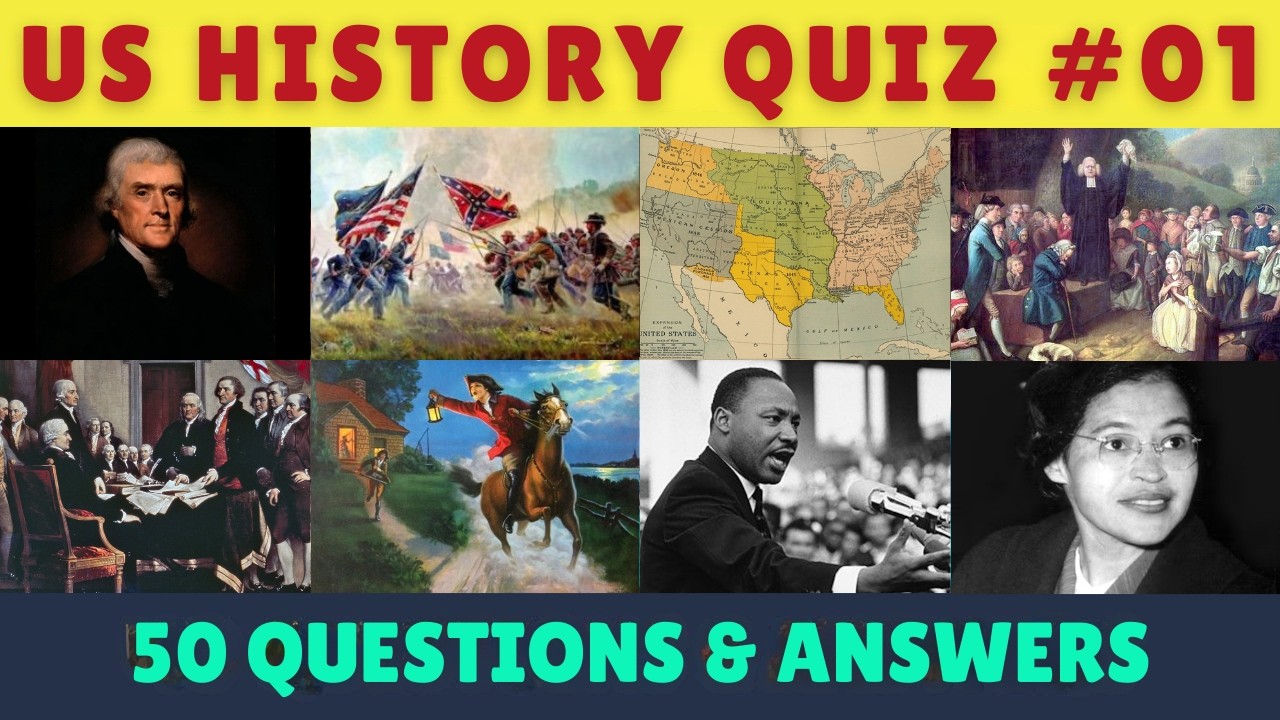 50 US History Trivia Questions! Essential American History Quiz for All Levels (Basic GK)
