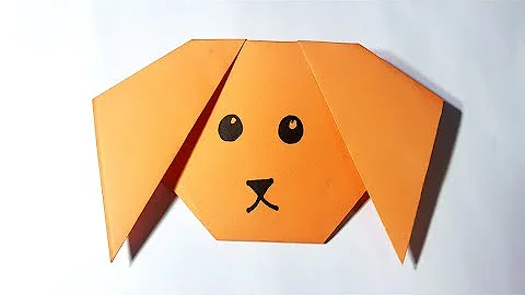 Origami Paper Dog Face | How to Make a Paper Dog Face Easy for Kids