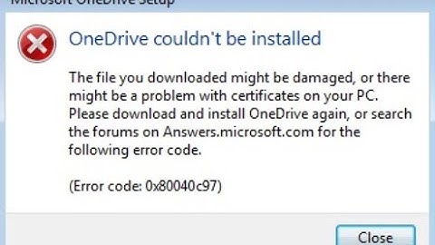 Fix Error Code 0x80040c97 OneDrive Couldn