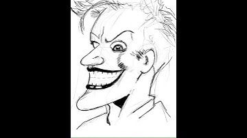 Quick drawing of the Joker in the style of Jim Lee made in Procreate