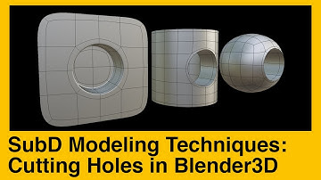 Blender3D | SubD Modeling Techniques: Cutting Holes into Planar and Curved Surfaces