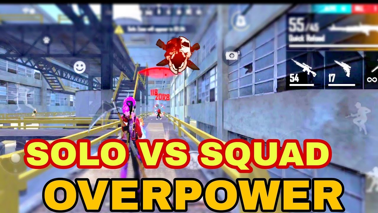 SOLO VS SQUAD FREE FIRE GAMEPLAY OVERPOWER HEADSHOT|| - YouTube
