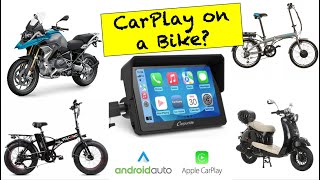 CarPlay / Android Auto on a Bike!   Carpuride W702 W502 Motorbike, eBike, Bicycle Screen