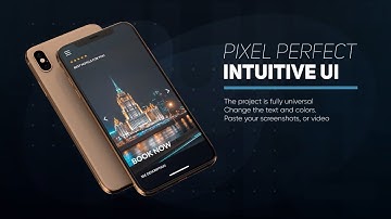 Gold iPhone XS Mockup Screen for App Presentation - After Effects Template