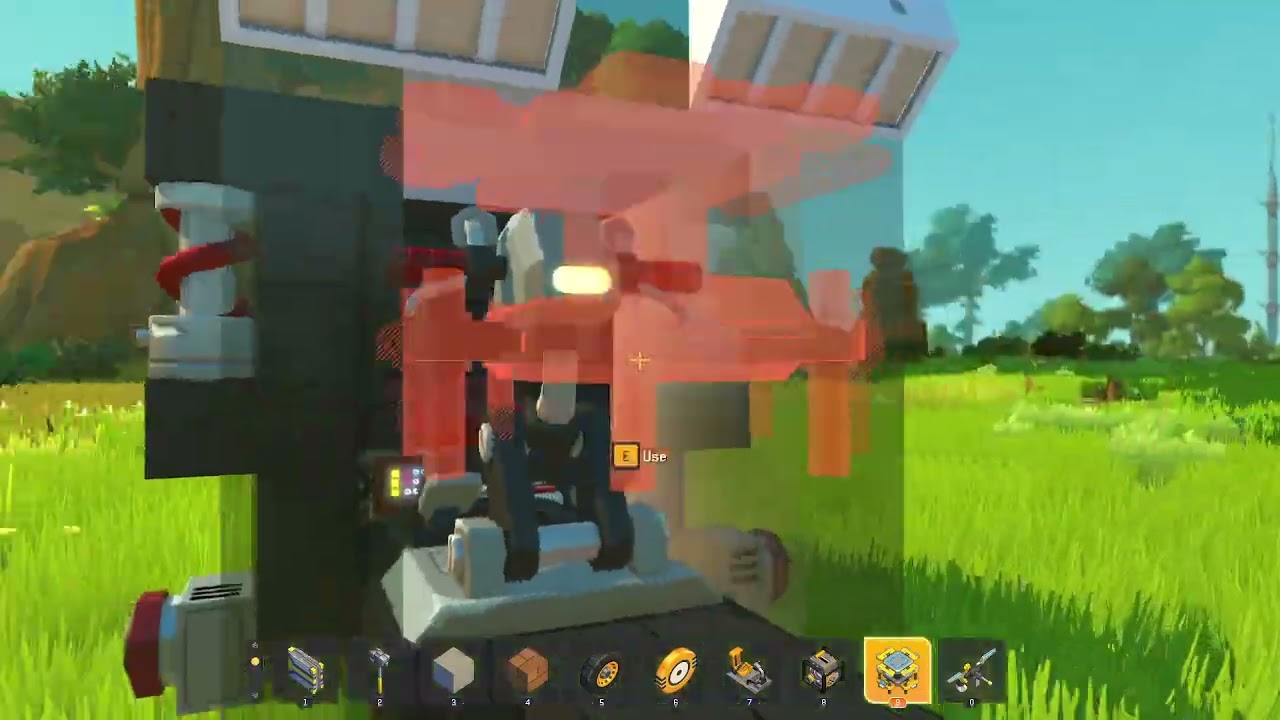 Scrap Mechanic - Bus Driving To The Bus Station On A Grassy Hill Messing Around!!!