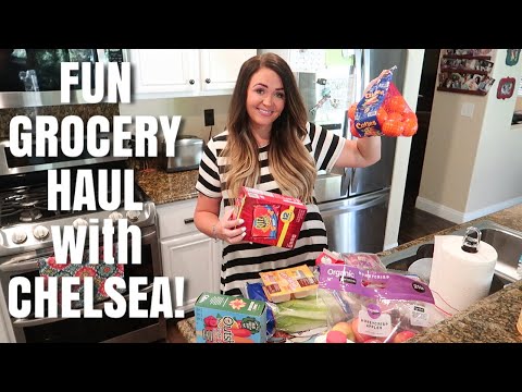 Fun GROCERY HAUL with CHELSEA!! / FOOD ESSENTIALS / Life As We GOmez