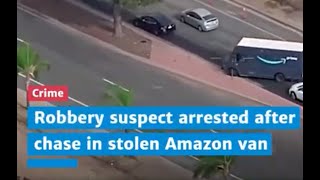 Man steals Amazon van, leads police on chase