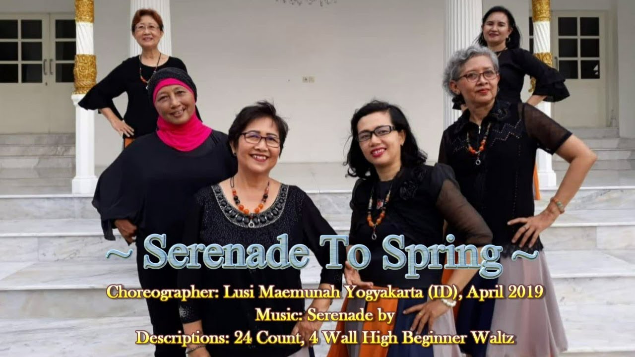 Serenade To Spring Line Dance Demo+Walkthrough (Lusiana Maemunah