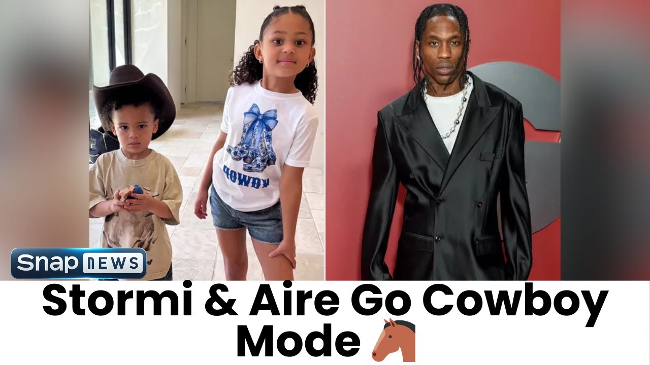 Travis Scott Shares Rare Photo of Kids Dressed as Cowboys Stormi