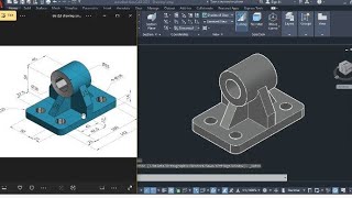 AutoCAD 3D Mechanical Bracket Tutorial | Step-by-Step Modeling from a Dimensioned Drawing