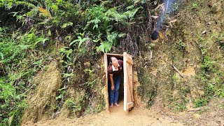 Beautiful girl built a house underground | SINH MY