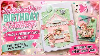 Joy for JanetKey Challenge ✨ Sweet Birthday Card & ATC Project Share! #joyforjanetkay