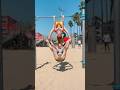This is harder than it looks!!!! #venicebeach #musclebeach #calisthenics #stronggirls #coreworkout
