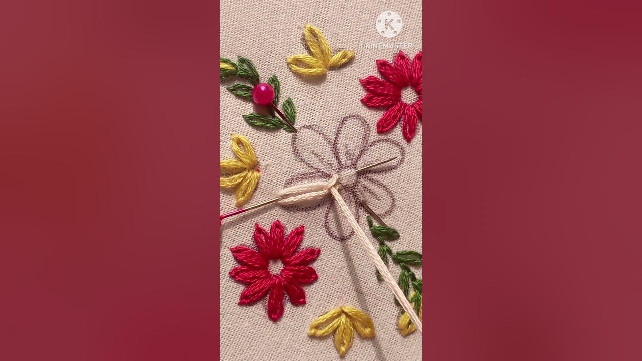 hand-embroidery-flower-design-ideas-shortvideo-youtube