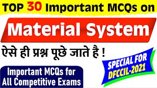 TOP 30 Material System MCQs for DFCCIL Executive | Material Science MCQs for Electrical Engineering screenshot 1