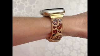 Tlselt Slim Leopard Leather Band for Apple Watch NICE