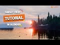 3D Environment Tutorial | Sunset view Environment | Beginners Tutorial | Blender 4.5 LTS