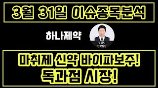 하나제약(293480) - 마취제 신약 바이파보주! 독과점 시장!