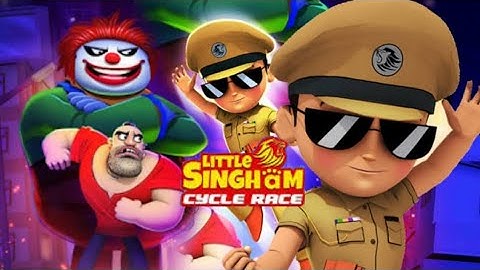 Android New Games : Little Singham Cycle Race Gameplay | Little Singham Jungle Joker Bike Attack.