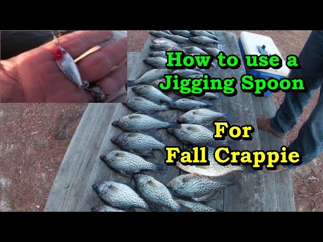 How to catch Crappie on a Spoon tips,location and lures / Jigging a spoon  for fall crappie 