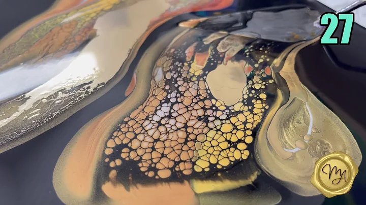 Acrylic Pour | Swipe with Puddles | Day 27 of 30 Days Fluid Art Challenge by MarjoleinART