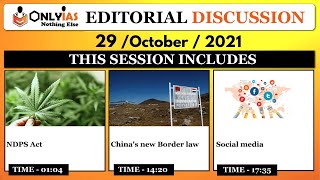 29 October, Editorial Discussion and News Paper |Sumit Rewri| Social media polarization, NDPS act