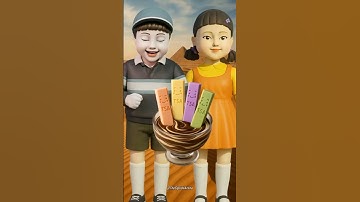 Squid Game Doll Asmr Chocolate🍫#squidgame #squidgame2 #squidgame3 #ai #asmr