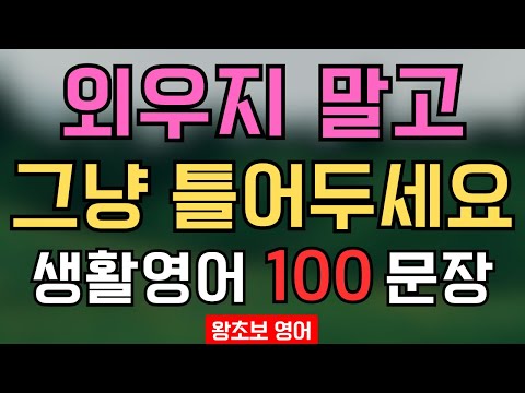 영어회화 100문장 1시간 반복듣기｜듣기만 해도 입이 트이는 루틴｜초보 영어 ㅣ 생활영어 ㅣ 기초영어