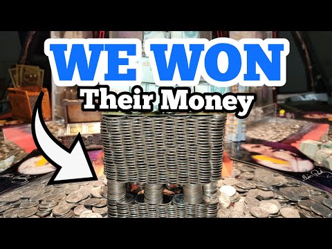 WE WON THEIR MONEY ... Playing The High Limit Coin Pusher Jackpot WON MONEY ASMR