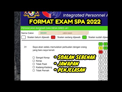 EXAM ONLINE SPA FORMAT 2022 #examonlinespa #examonlinepsikometrik #psikometrik