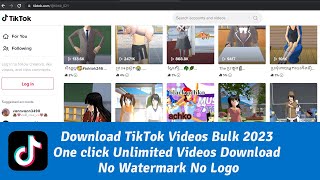 How To Download TikTok Videos in Bulk | One click Unlimited Videos Download No Watermark No Logo2023 screenshot 4