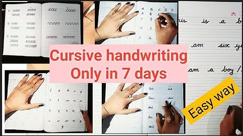 cursive handwriting in just 7 days |छोटे बच्चों को को cursive में लिखना कैसे सिखाये।