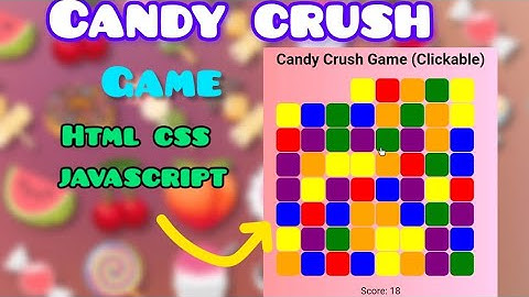 Candy Crush Game using html css javascript #ytvideo #coding #programming #coding #programming