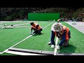 Artificial Grass Factory Of Korea. And The Process Of Building Tennis Court