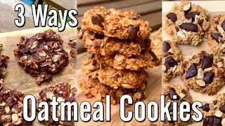 3種オートミールクッキー‼️Oatmeal Cookies 3 Delicious Ways‼️美味しいオートミールクッキー3種類‼️