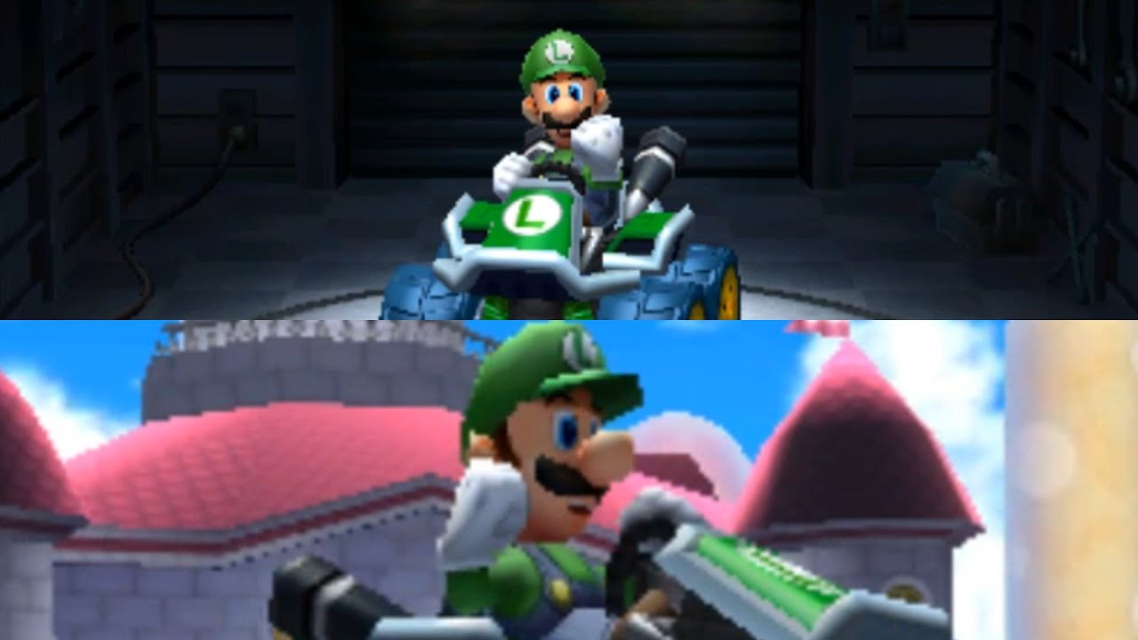 Mario Kart 7 - Luigi gameplay (Flower Cup/100cc)