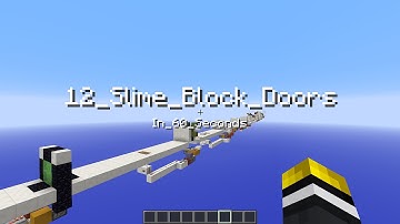 Minecraft: 12 Slime Block Doors In 60 Seconds
