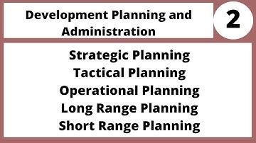 Development Planning and Administration Development Planning and Administration MPA403 LECTURE 02