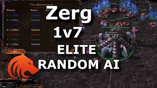 StarCraft 2: Zerg 1 vs 7 Random ELITE AI !!!