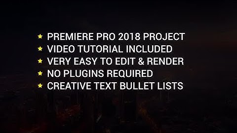 Clean Text Bullet Lists Premiere Pro Templates