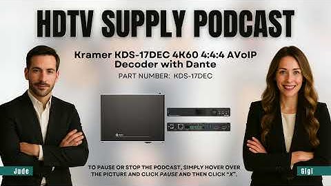 Kramer KDS-17DEC 4K60 4:4:4 AVoIP Decoder with Dante