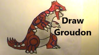 GROUDON Draw Pokemon No  383 Tutorial
