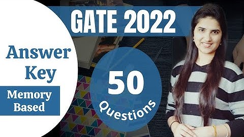GATE 2022 answer key Chemistry|GATE Memory Based Questions|GATE 2022 chemistry paper solution