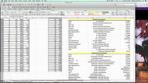 Descriptive Statistics using Excel:Mac and StatPlus for Mac