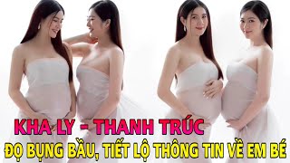 Kha Ly - Thanh Trúc diện đầm xuyên thấu 'đọ' bụng bầu, tiết lộ thông tin về nhóc tỳ sắp chào đời