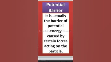 Potential barrier #utubeshorts