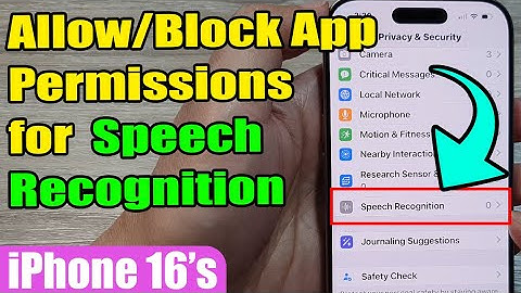 🗣️ How to Allow/Block App Permissions for  Speech Recognition on iPhone 16/16 Pro Max (iOS 18)