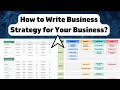 How to Write Business strategy for your Business in 2024